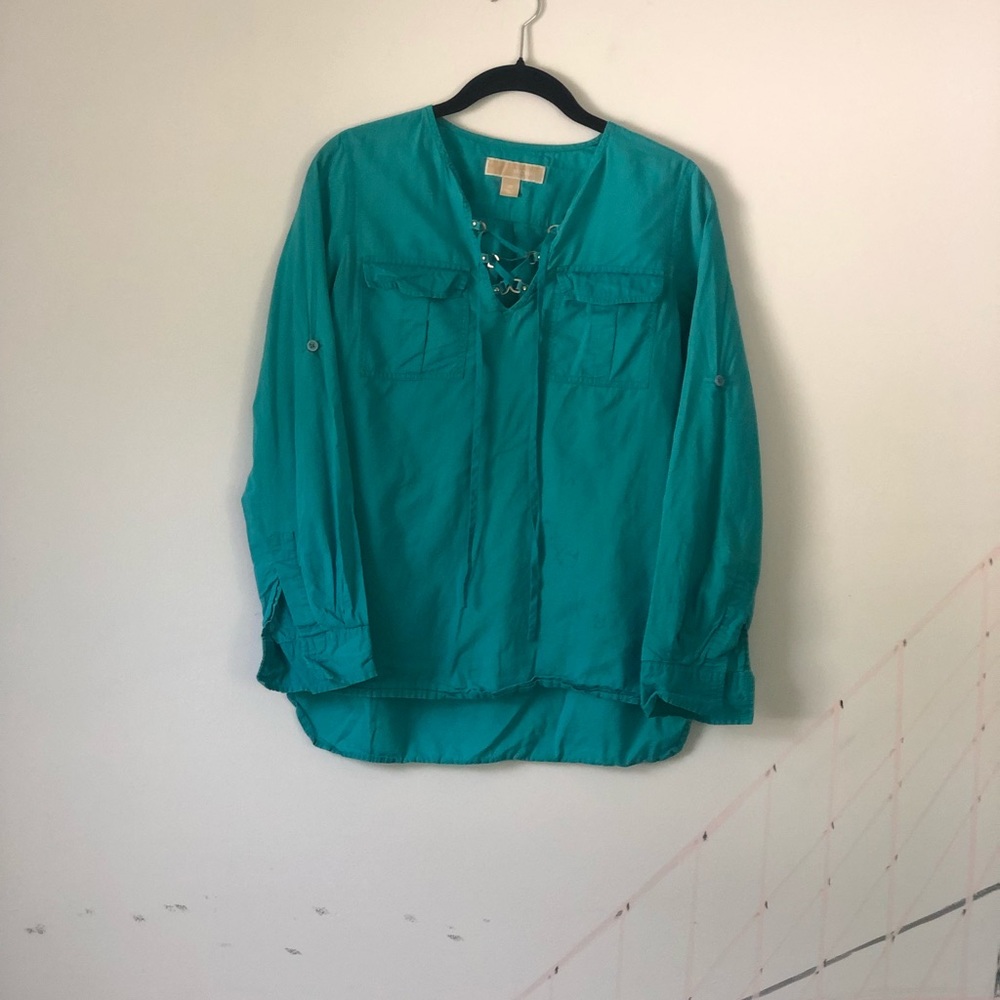 Michael Kors lace up blouse